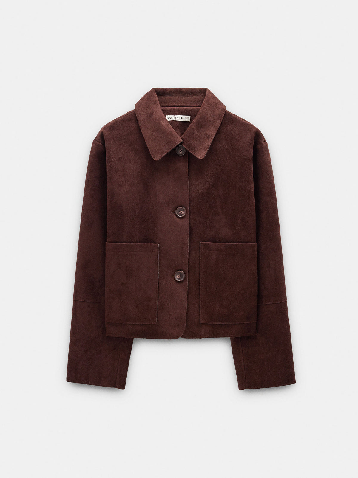 Leather-Effect Jacket With Patch Pockets