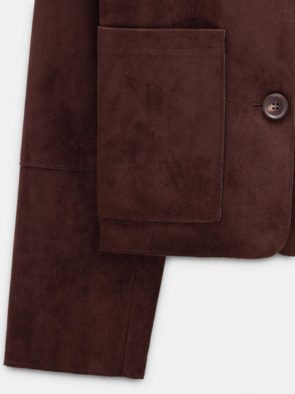 Leather-Effect Jacket With Patch Pockets