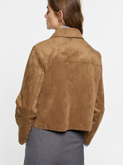 Leather-Effect Jacket With Patch Pockets