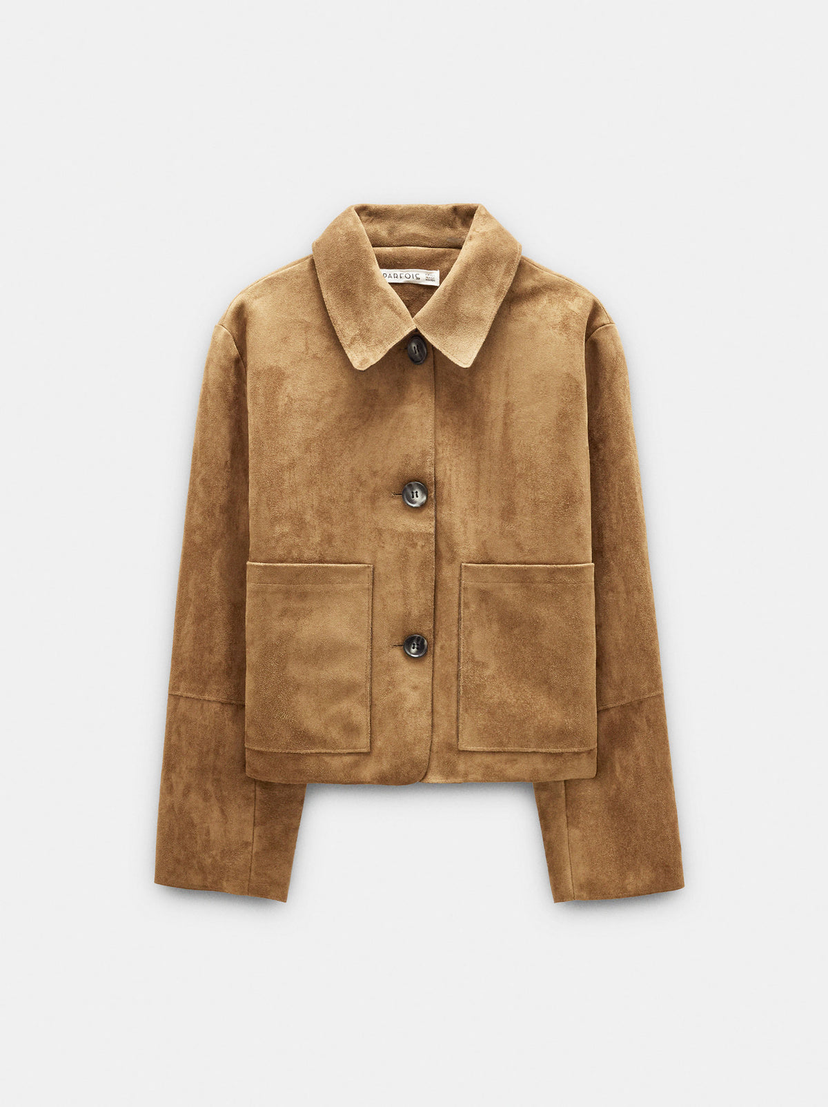 Leather-Effect Jacket With Patch Pockets