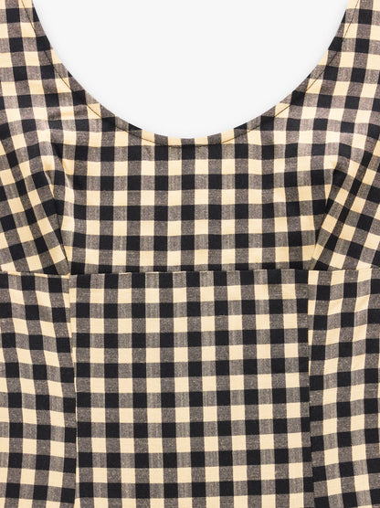 Vichy Check Midi Dress