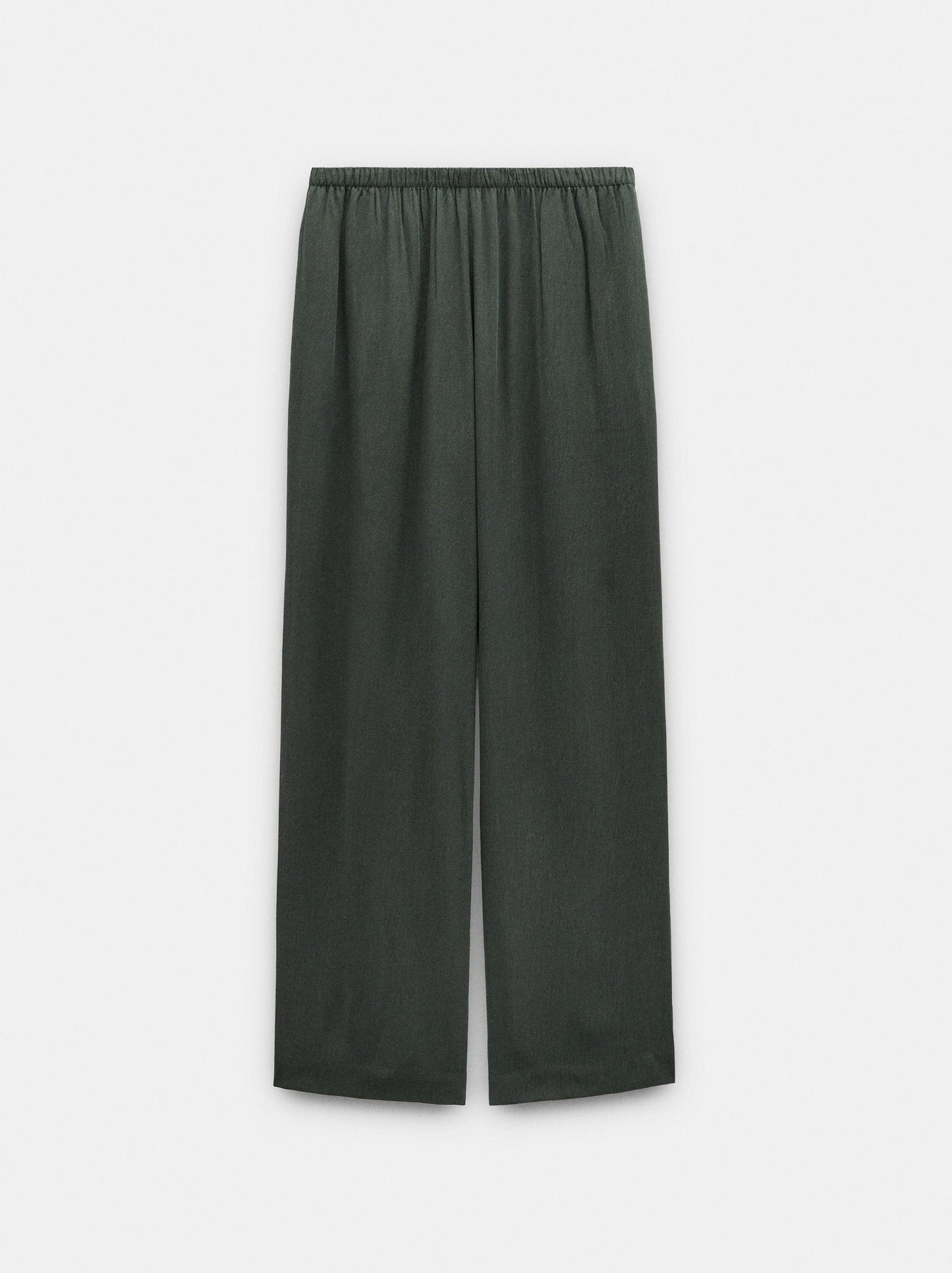 Plain Trousers With Elastic Waist