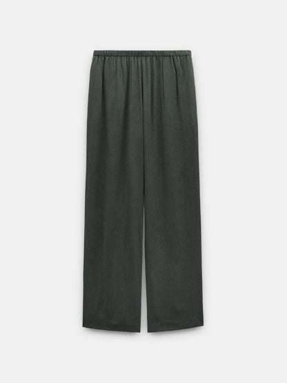 Plain Trousers With Elastic Waist