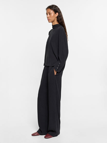 Plain Trousers With Elastic Waist