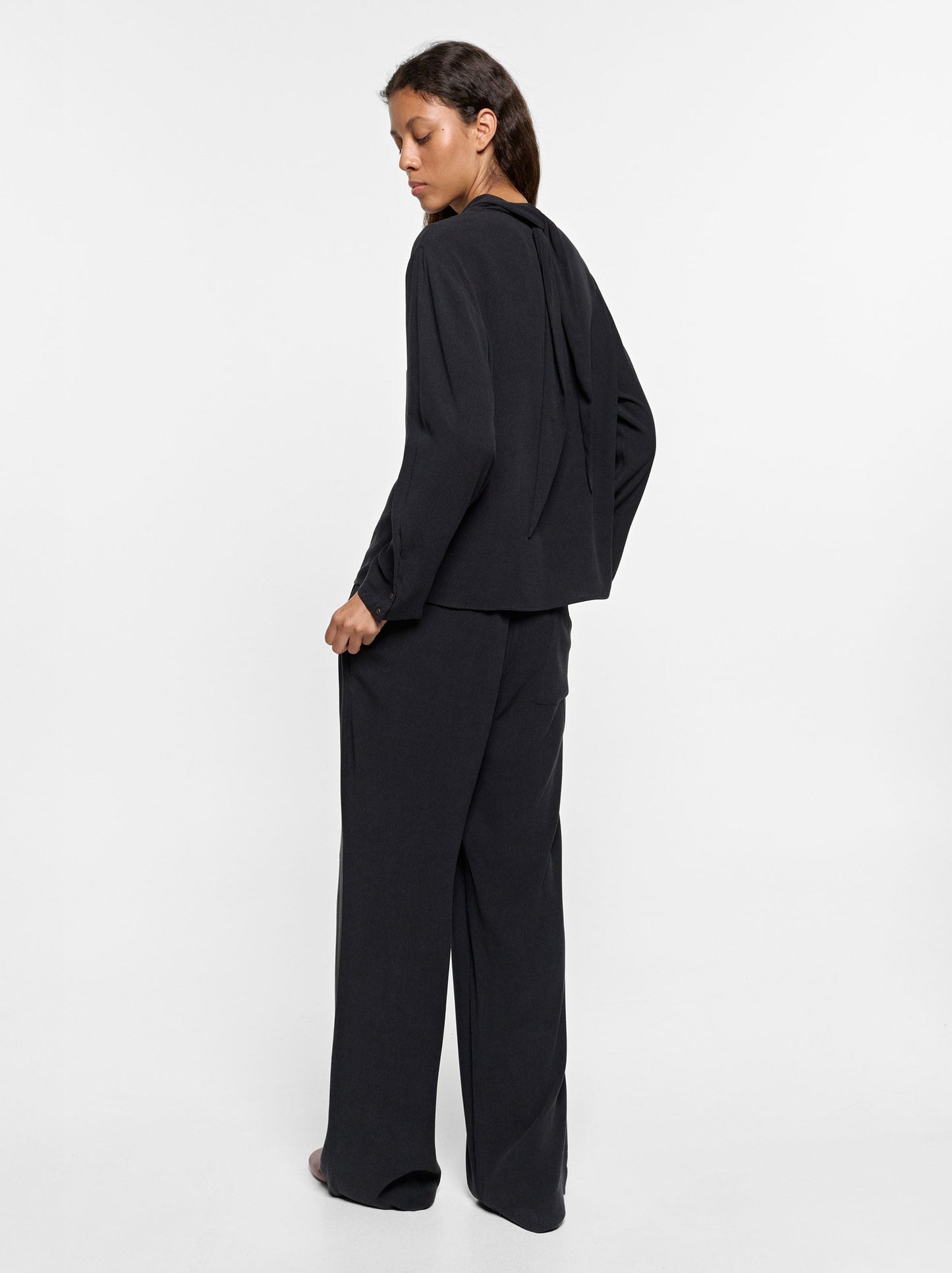 Plain Trousers With Elastic Waist