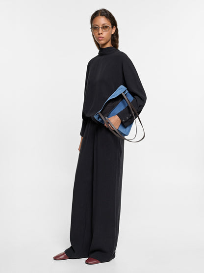 Plain Trousers With Elastic Waist