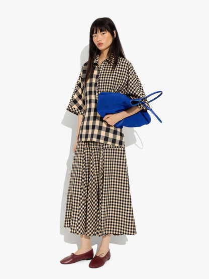 Contrast Shirt With Vichy Squares