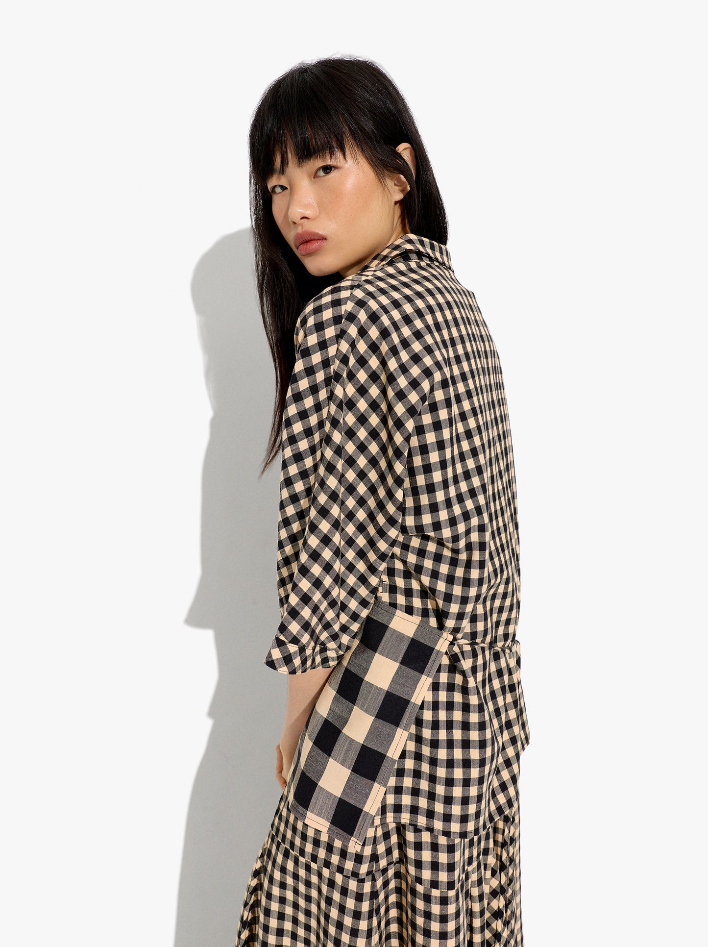 Contrast Shirt With Vichy Squares