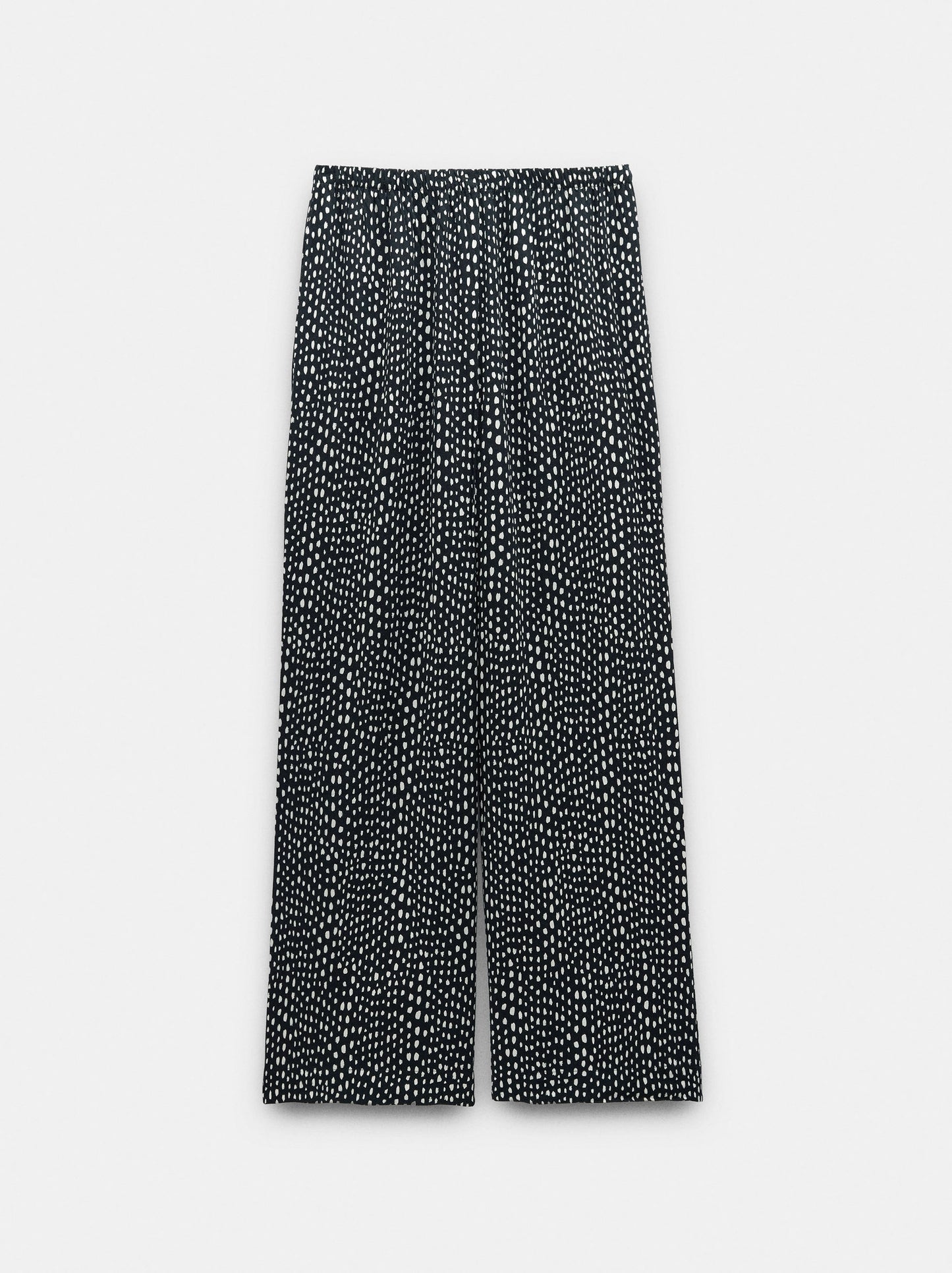 Printed Elastic Waist Trousers