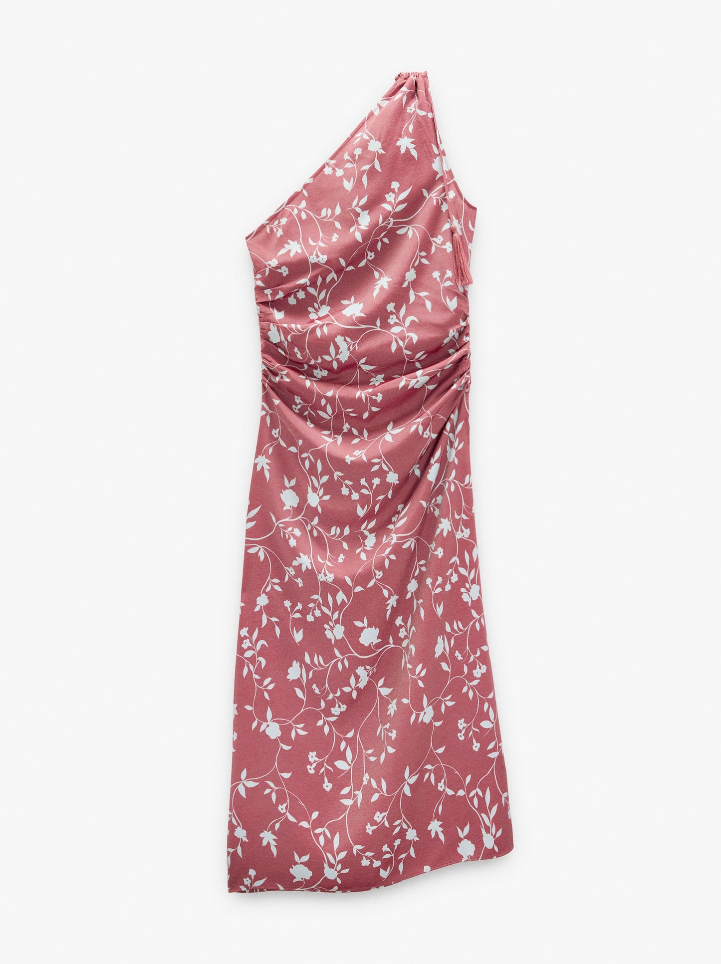 Asymmetric Dress With Floral Printed