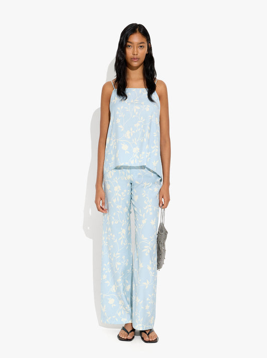 Floral Printed Strap Top