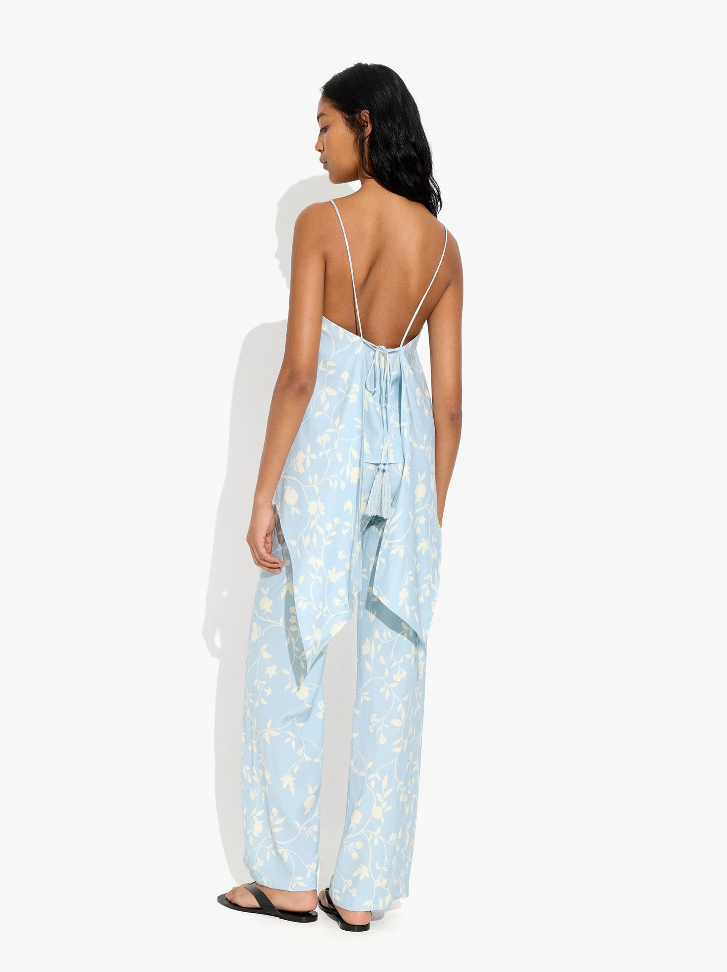 Floral Printed Strap Top