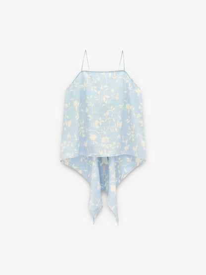 Floral Printed Strap Top