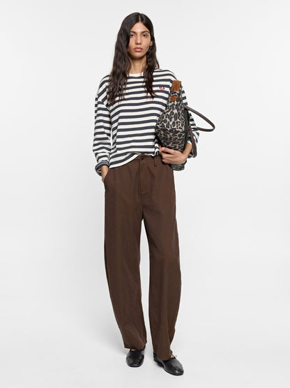 T-Shirt With Stripes And Long Sleeves
