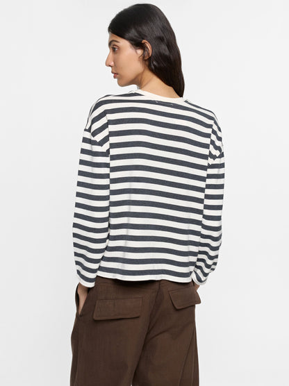 T-Shirt With Stripes And Long Sleeves