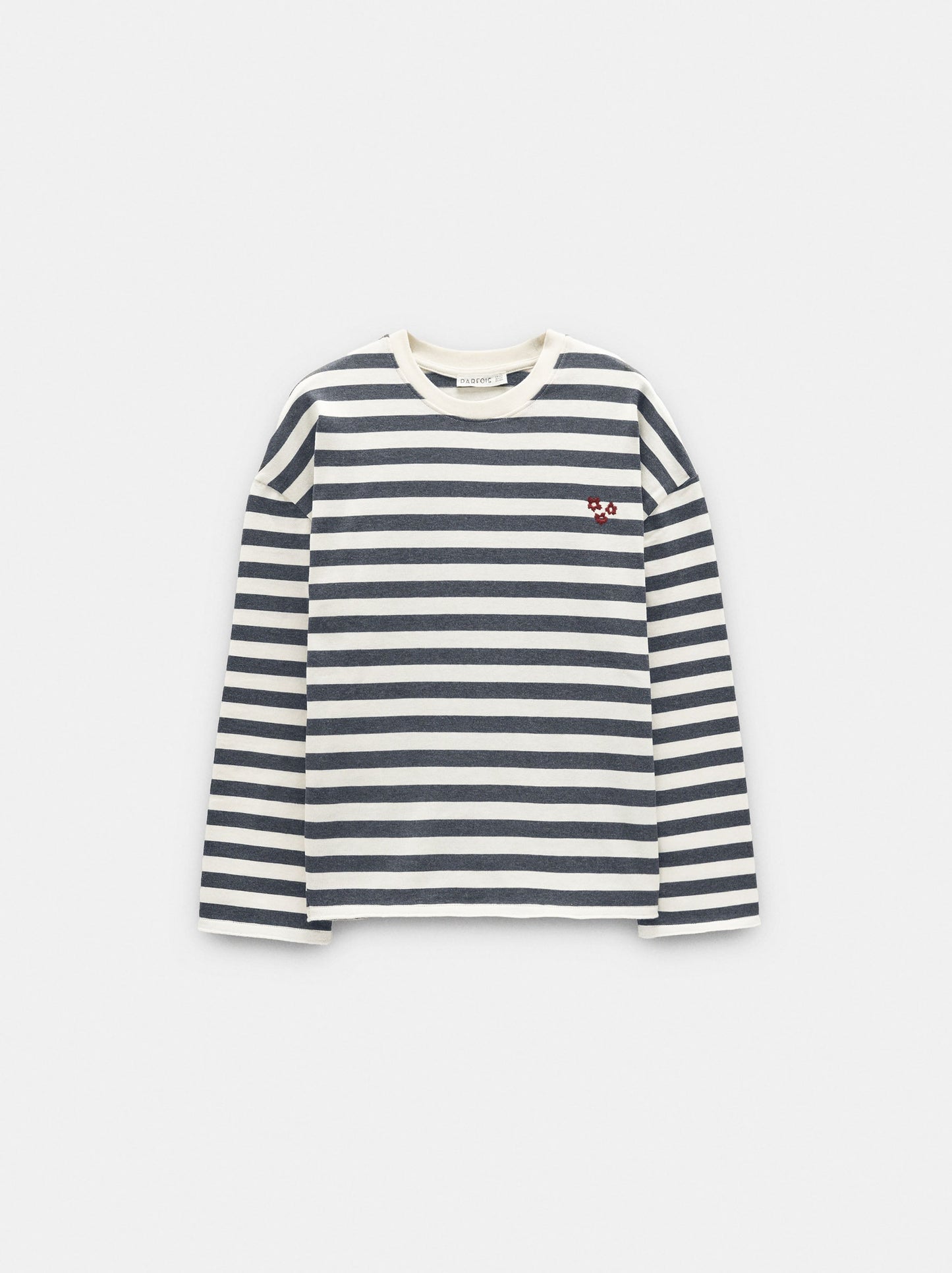 T-Shirt With Stripes And Long Sleeves