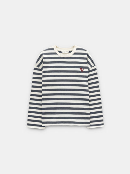 T-Shirt With Stripes And Long Sleeves