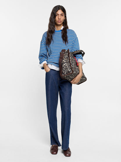 Cotton Jumper With Stripes