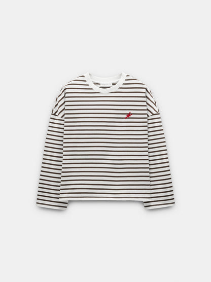 Cotton Jumper With Stripes