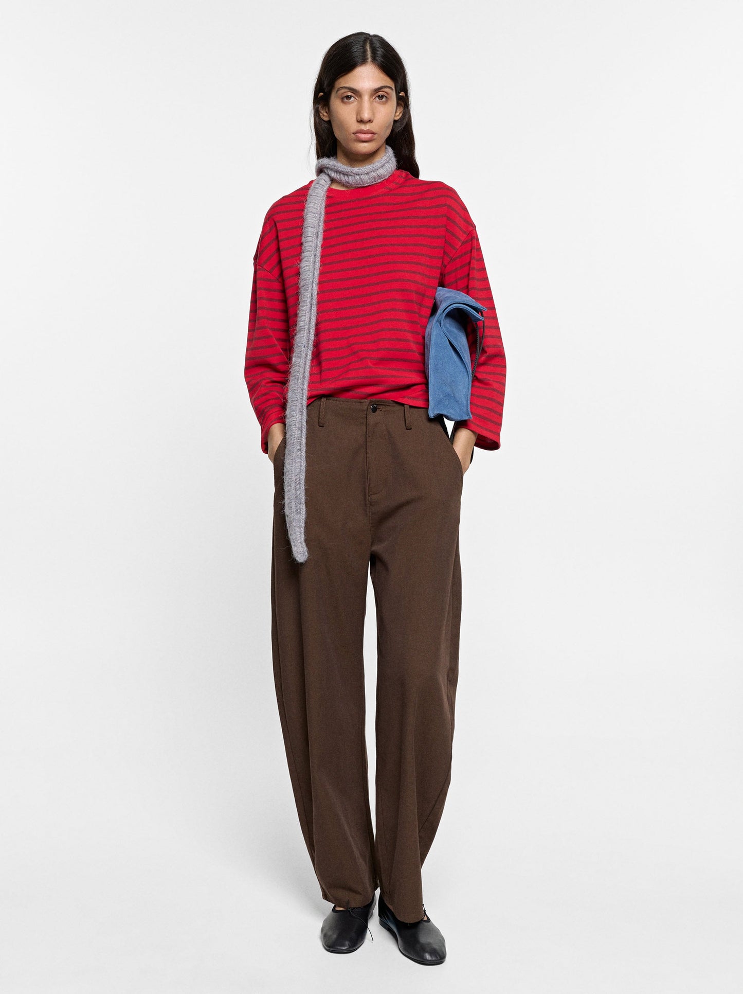Cotton Jumper With Stripes