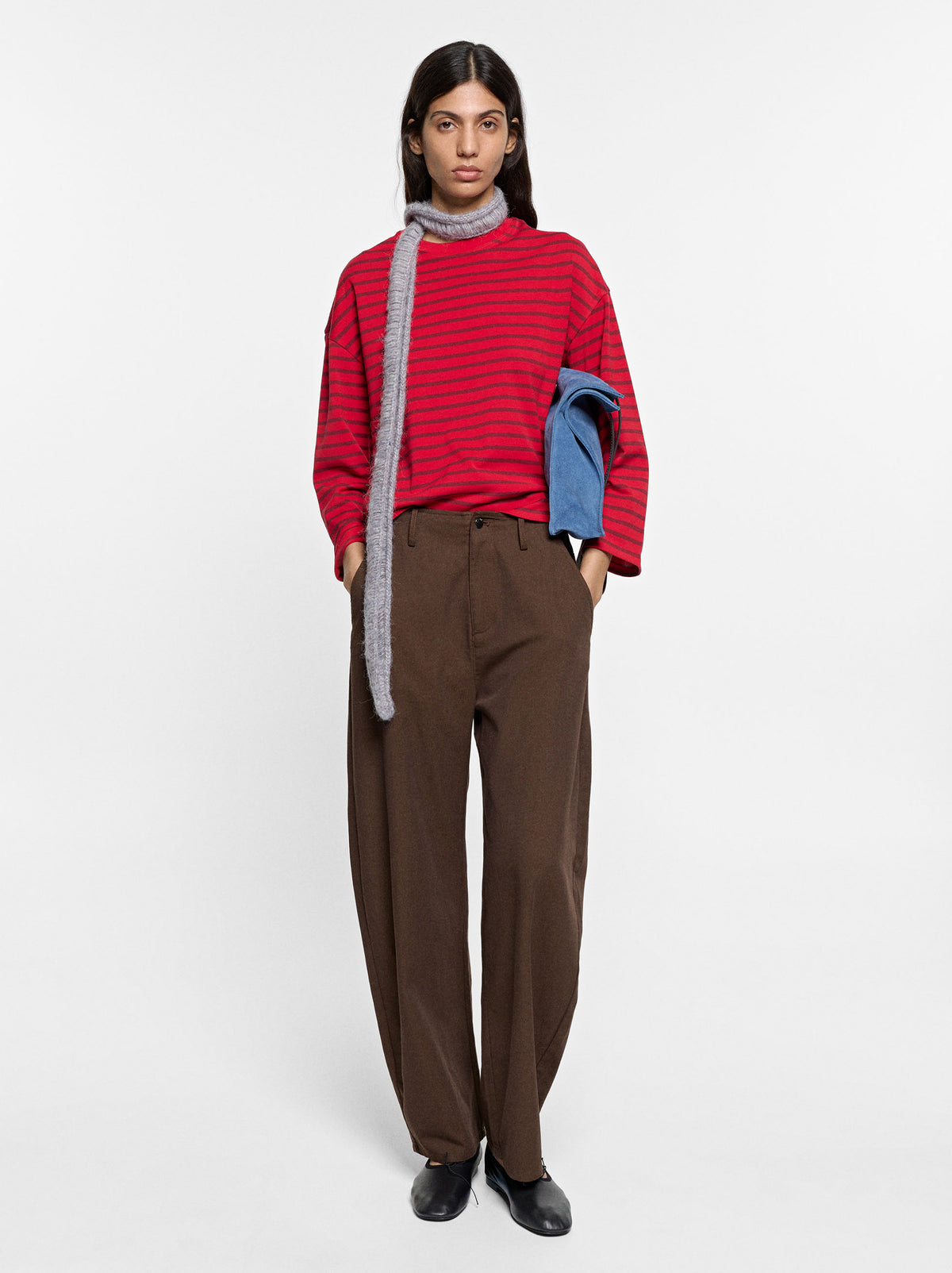 Cotton Jumper With Stripes