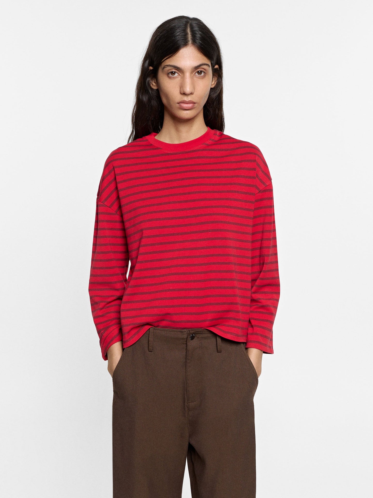 Cotton Jumper With Stripes