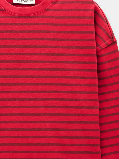 Cotton Jumper With Stripes