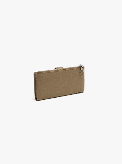 Wallet With Texture And Wrist Strap