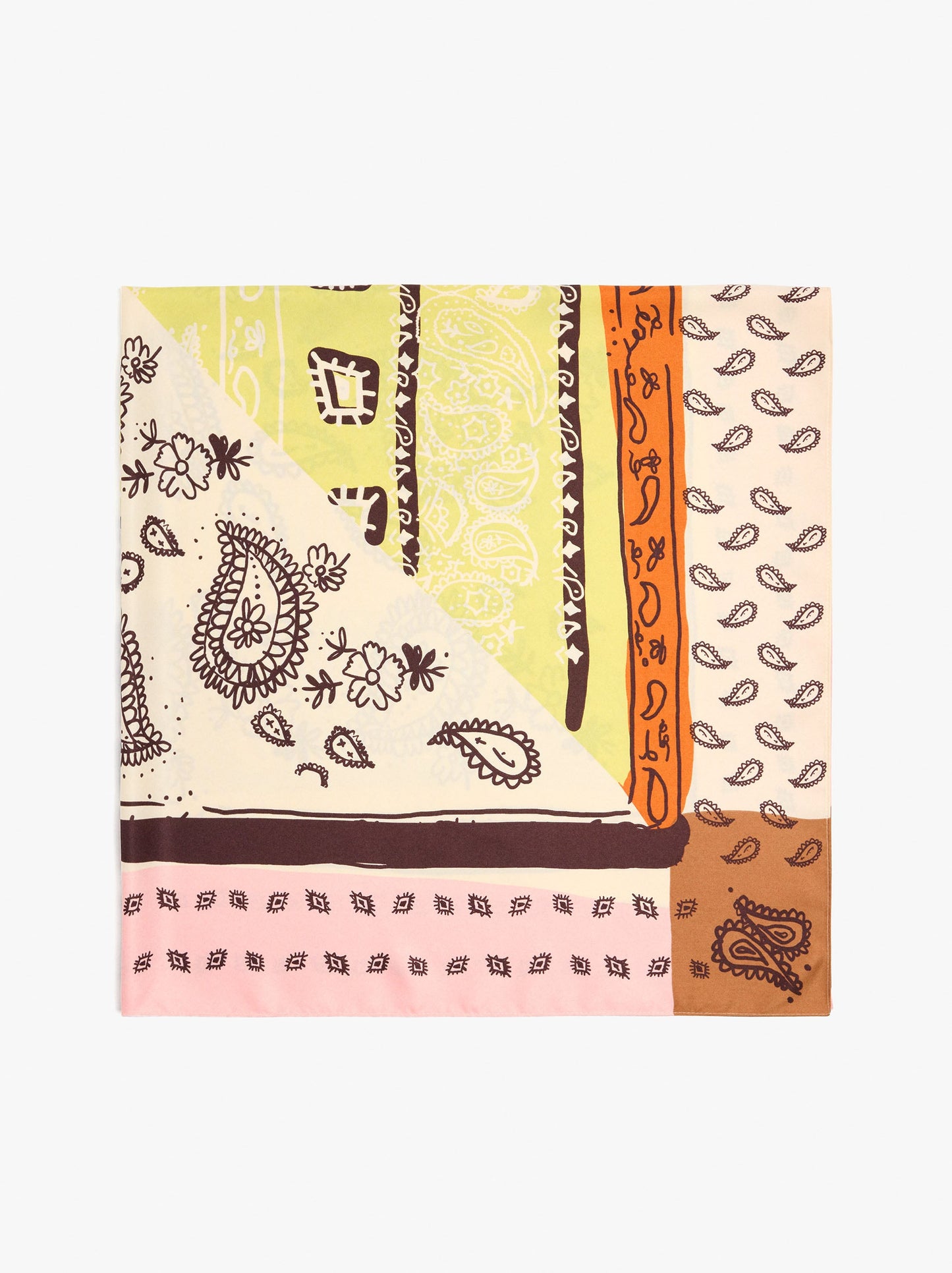 Square Patchwork Paisley Scarf