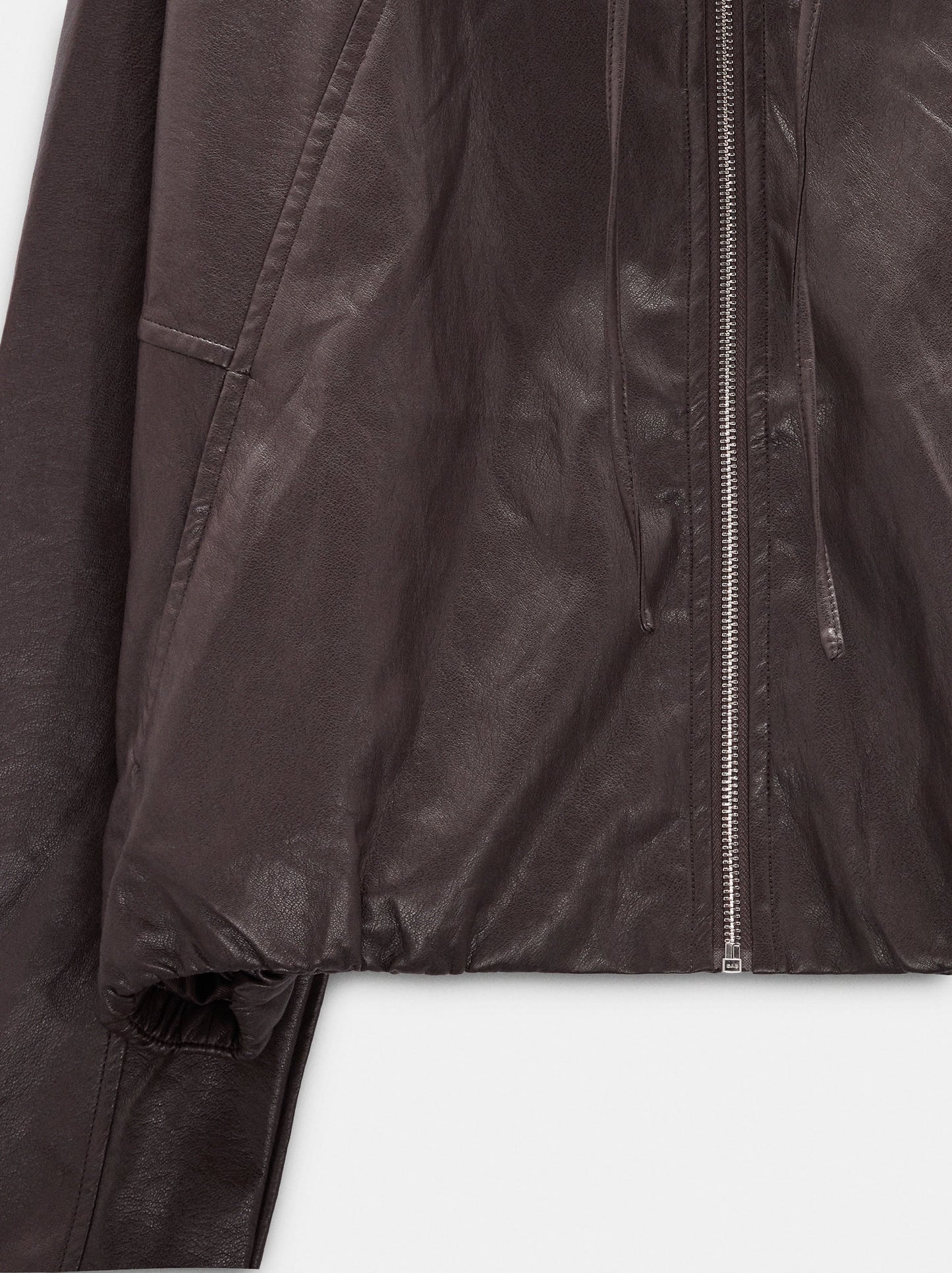 Leather-Effect Jacket With Versatile Collar