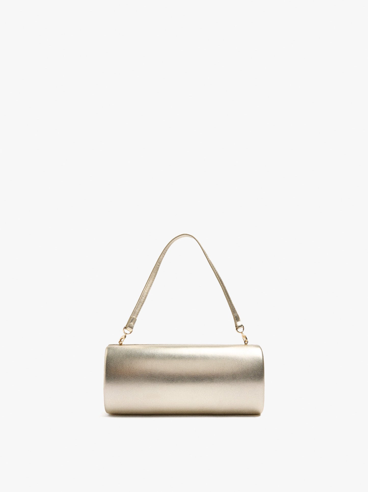 Metallic Cylindrical Party Clutch