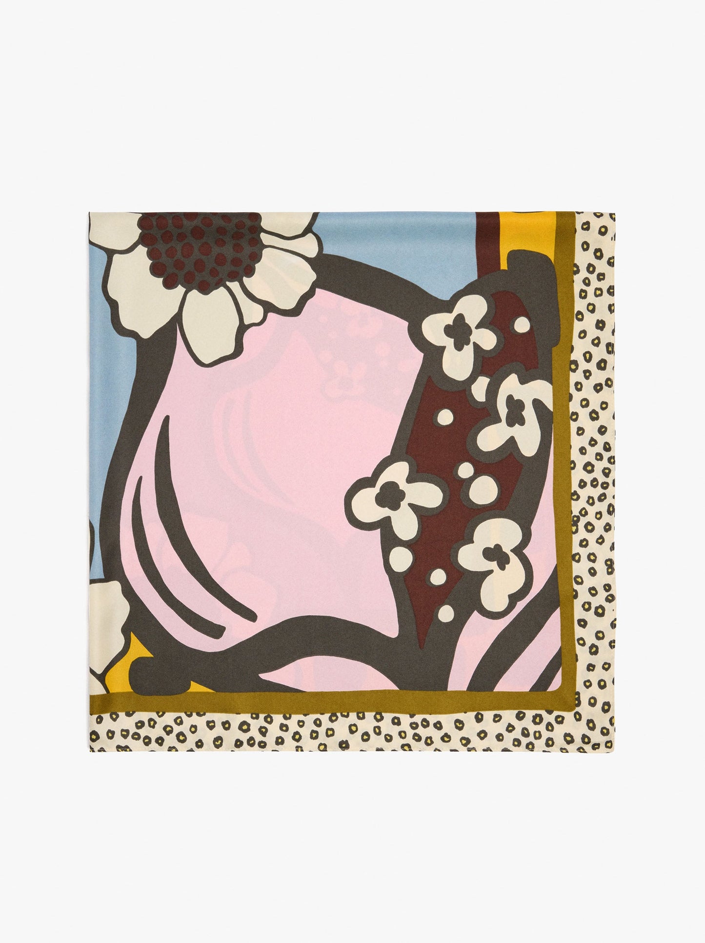 Square Scarf With Floral Print