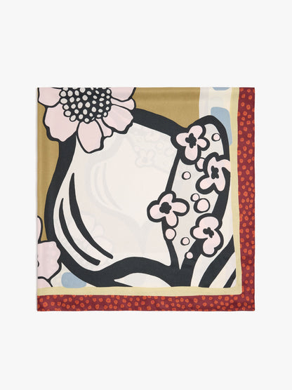 Square Scarf With Floral Print