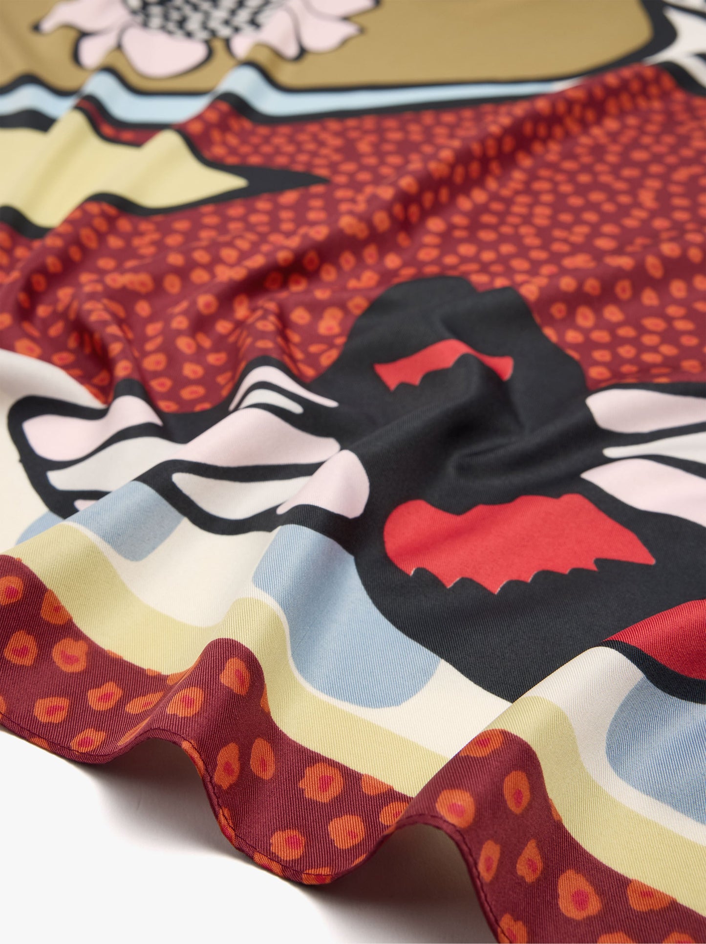 Square Scarf With Floral Print