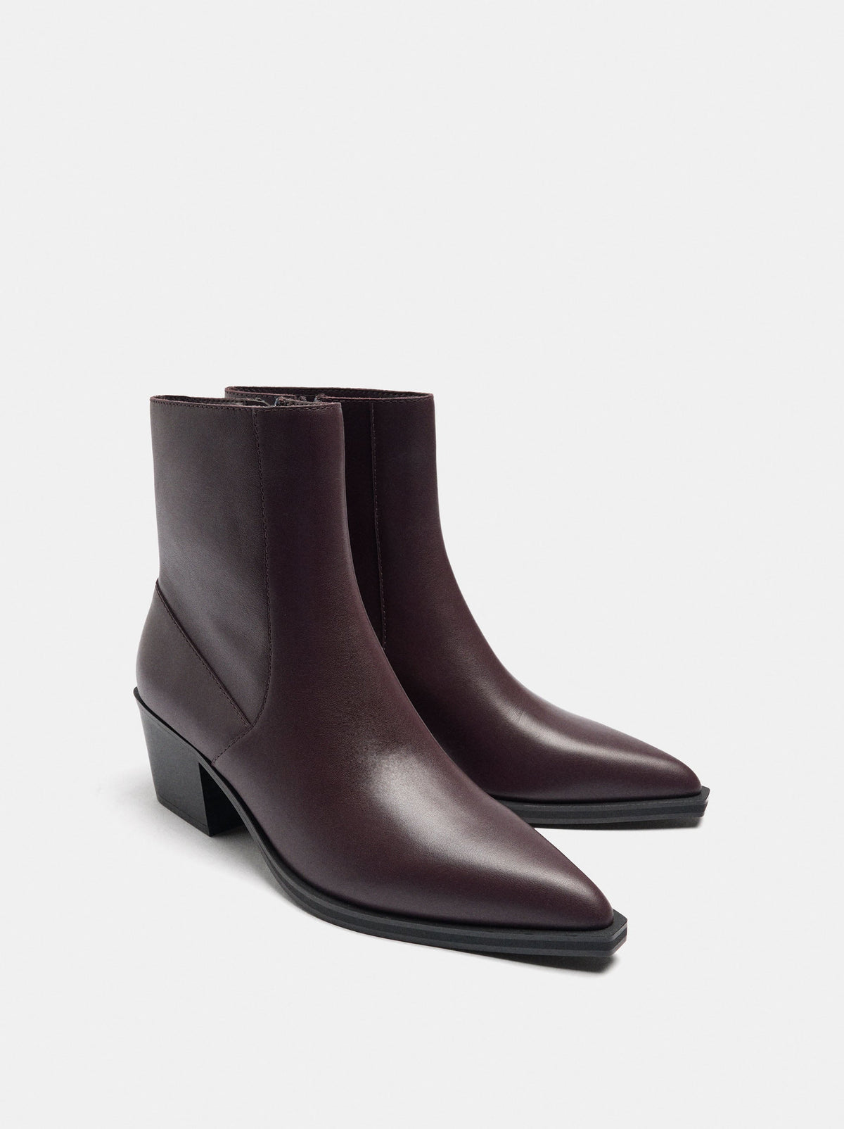 Cowboy-Style Leather Ankle Boots