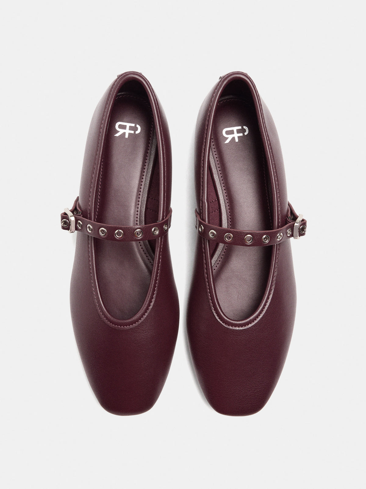Ballet Flats With Strap And Eyelets
