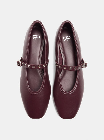 Ballet Flats With Strap And Eyelets