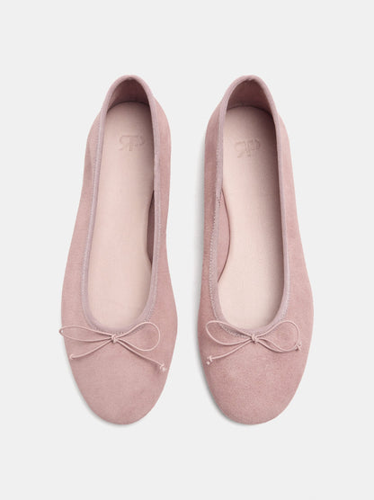 Leather Ballet Flats With A Bow