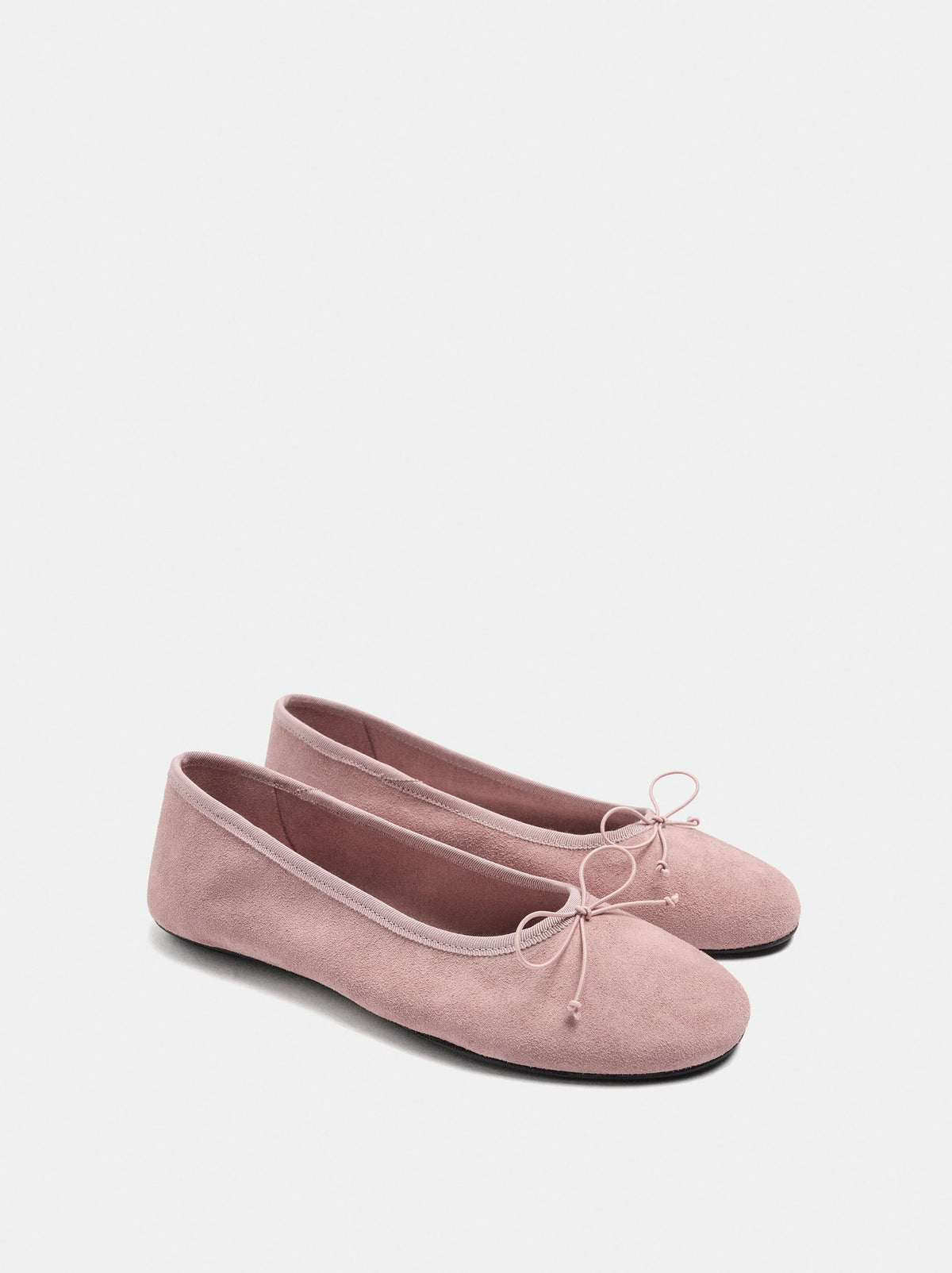 Leather Ballet Flats With A Bow