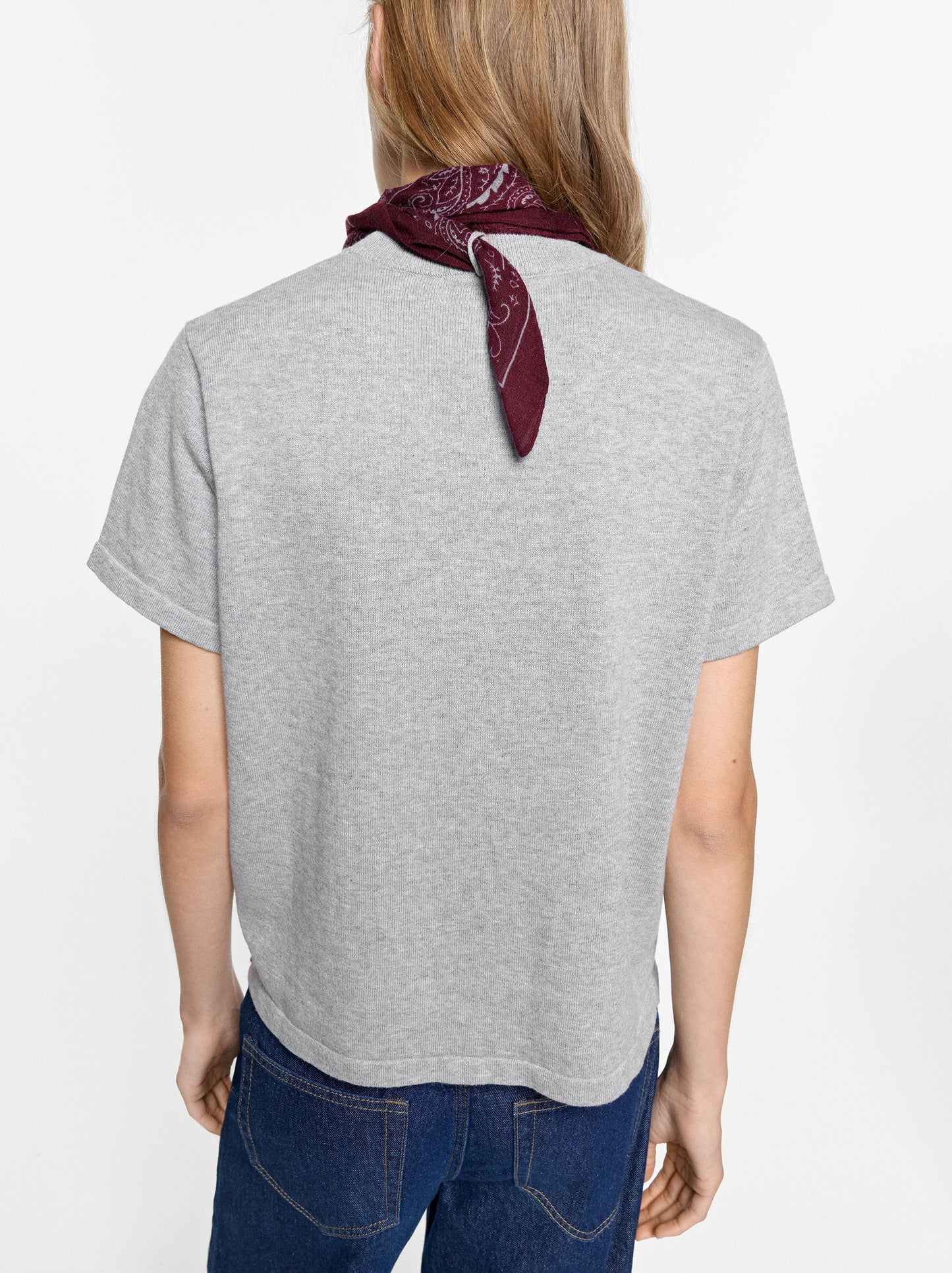 Knit Sweater With Scarf
