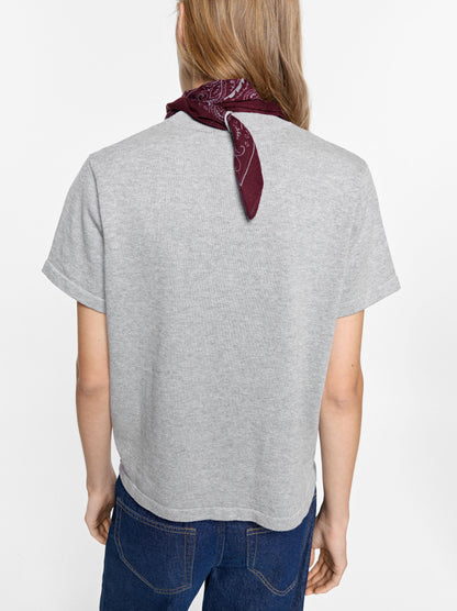 Knit Sweater With Scarf