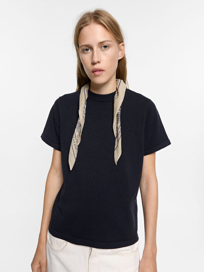 Knit Sweater With Scarf