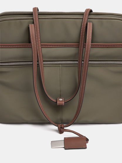 15" Laptop Bag With Nylon Effect