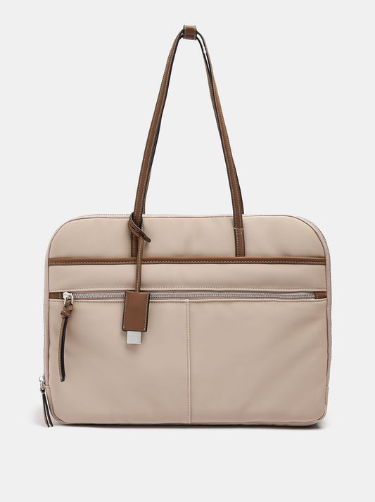 15" Laptop Bag With Nylon Effect
