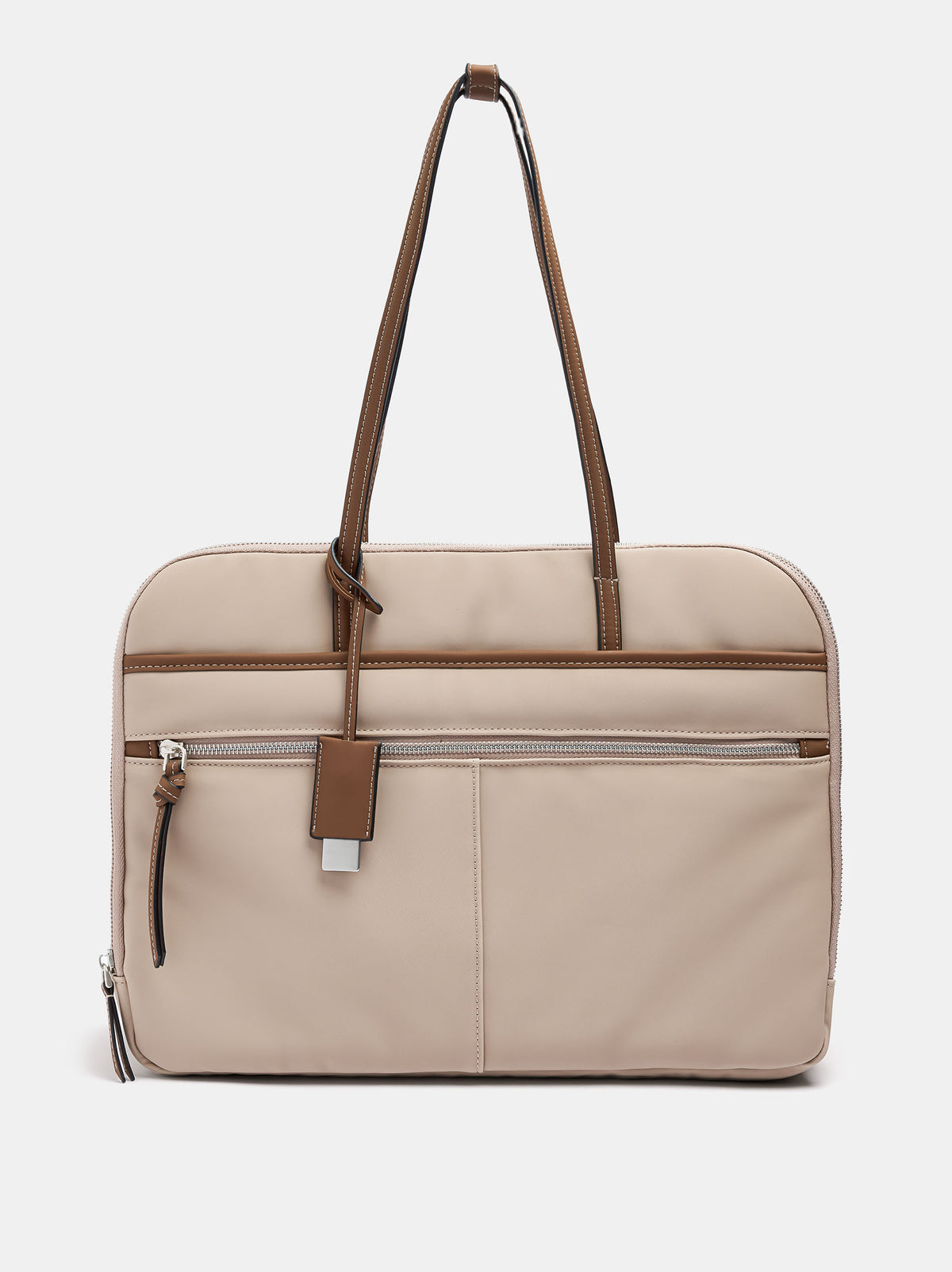 15" Laptop Bag With Nylon Effect