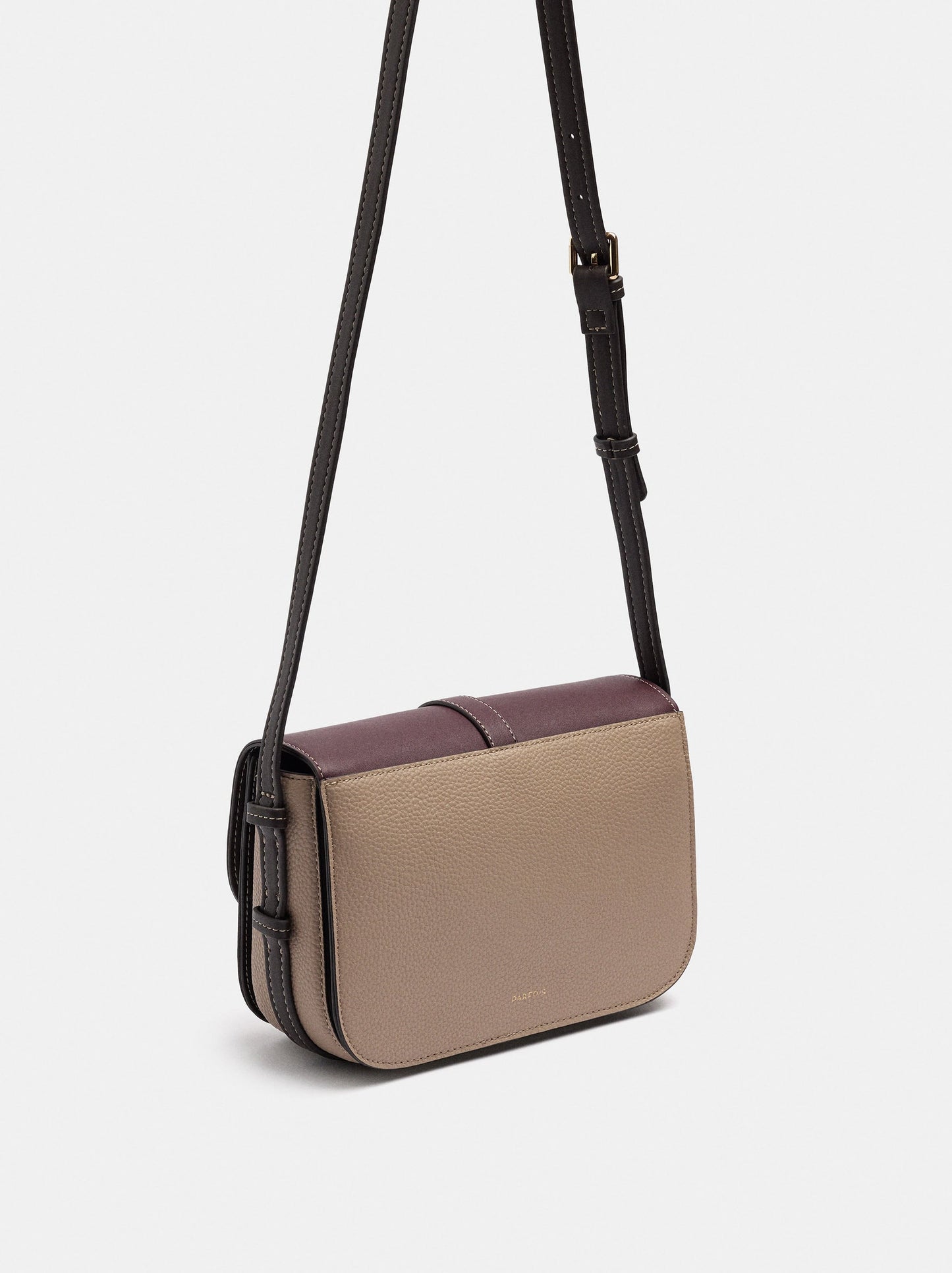Color Block Crossbody Bag With Flap