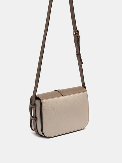 Color Block Crossbody Bag With Flap