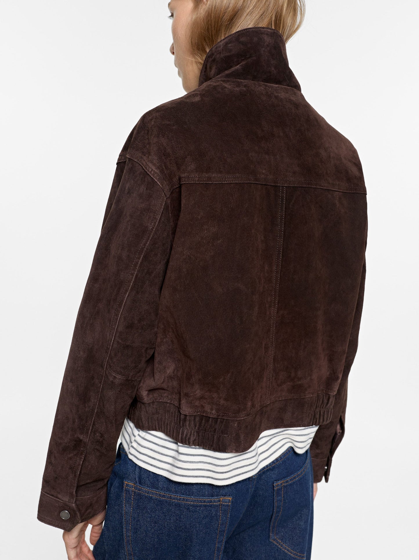 Leather Jacket With High Neck