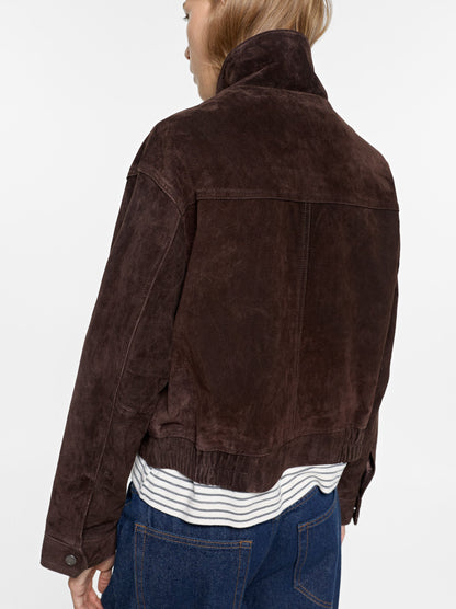 Leather Jacket With High Neck