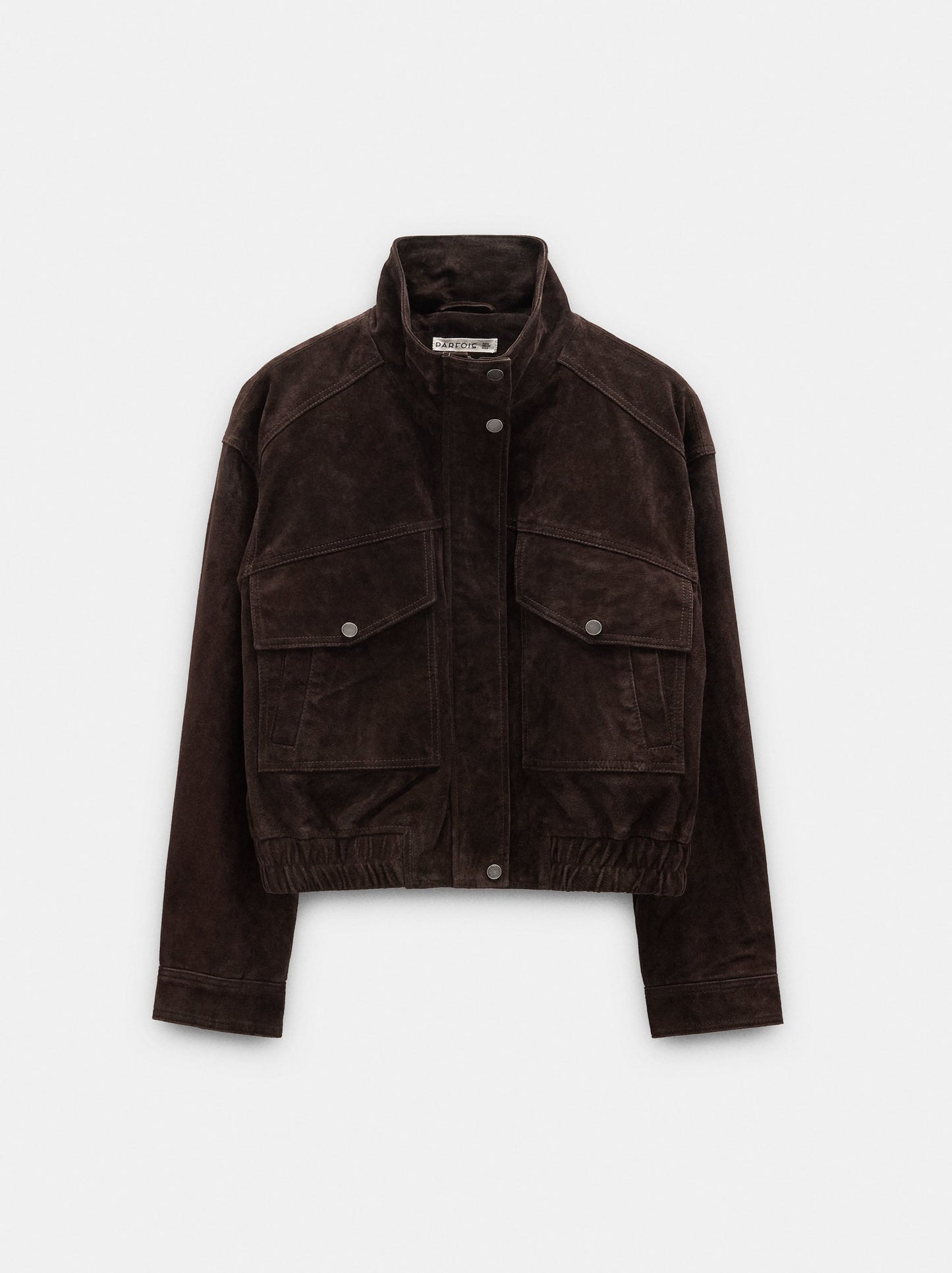 Leather Jacket With High Neck